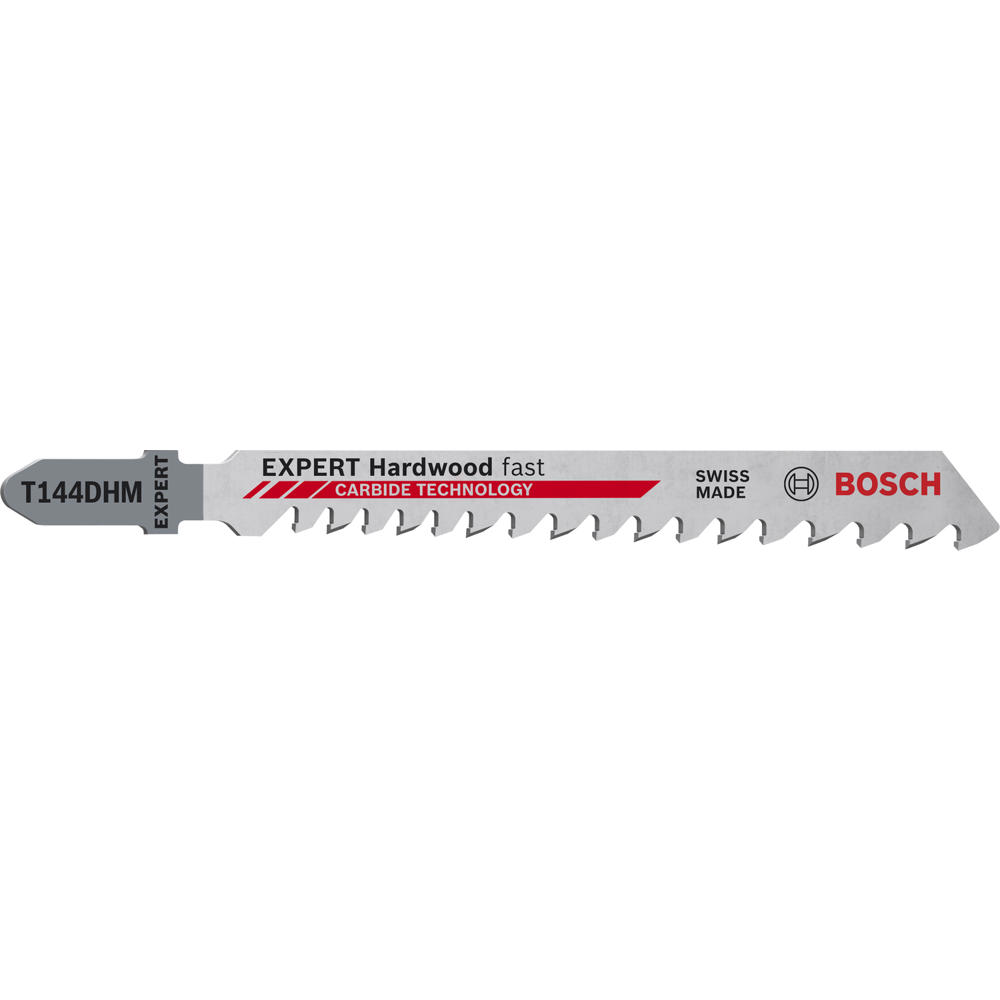 Bosch EXPERT T144DHM Hard Wood Fast Jigsaw Blades Pack of 3