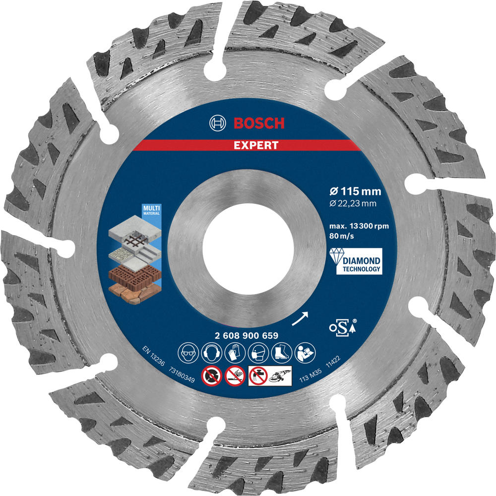 Bosch EXPERT Multi Material Diamond Cutting Disc 125mm 2.2mm 22mm