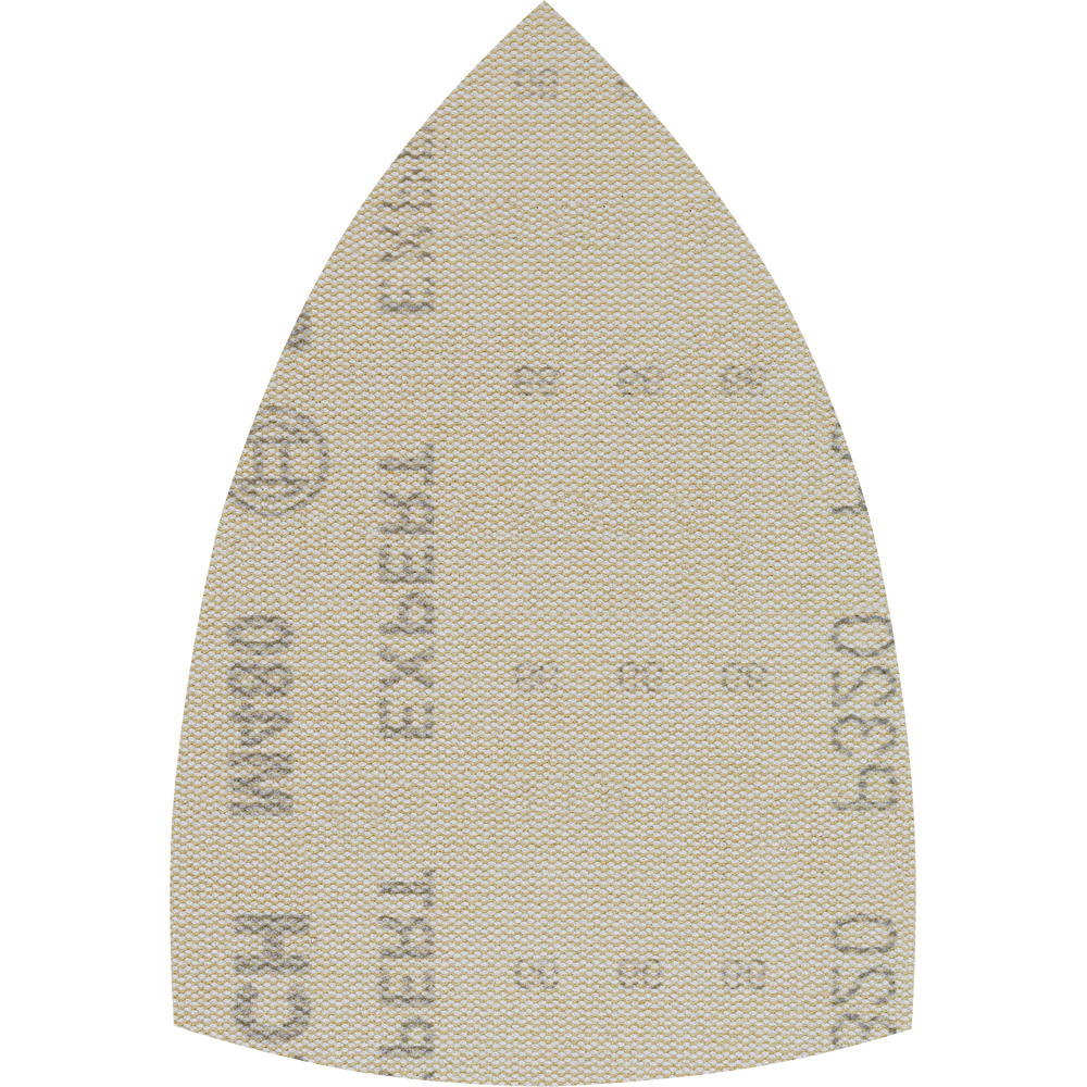 Image of Bosch EXPERT M480 Hook and Loop Large Delta Sanding Sheets for Paint and Wood 100mm x 150mm 320g Pack of 10