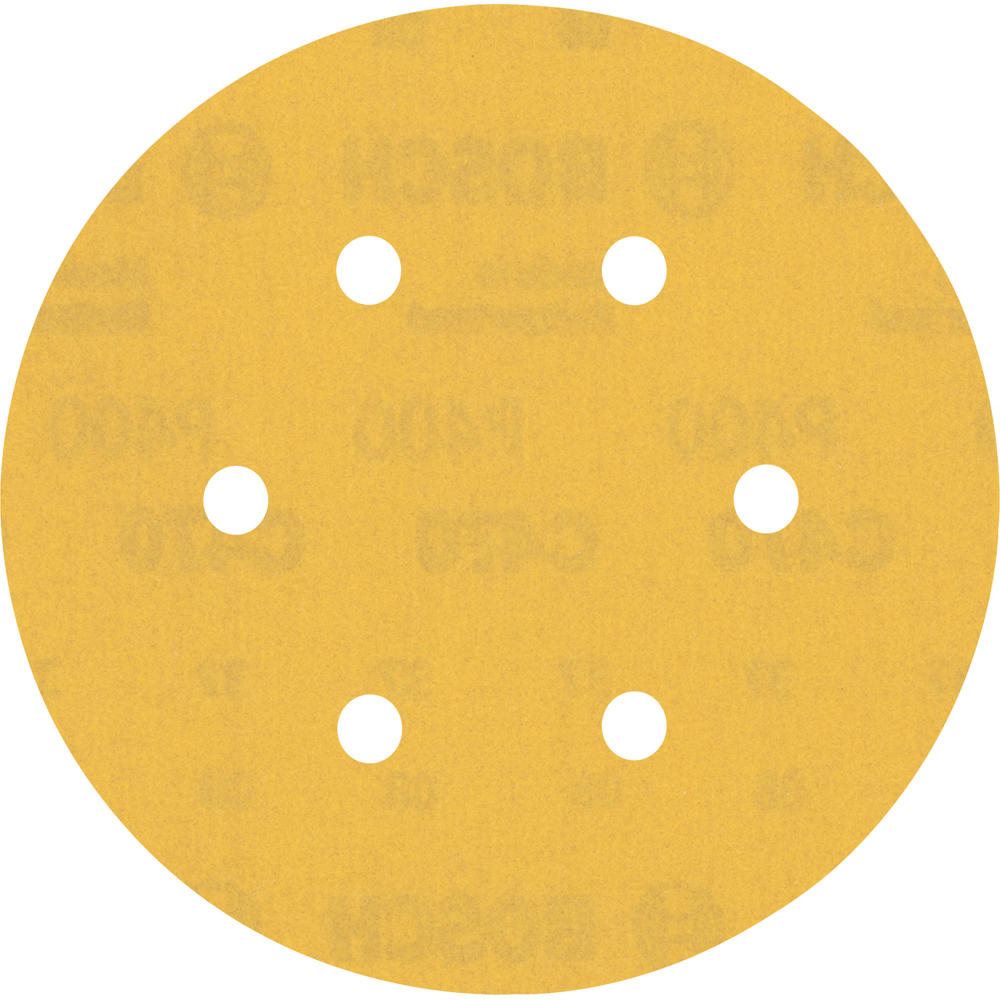 Image of Bosch EXPERT C470 Red Wood Top Sanding Discs 150mm 150mm 400g Pack of 5