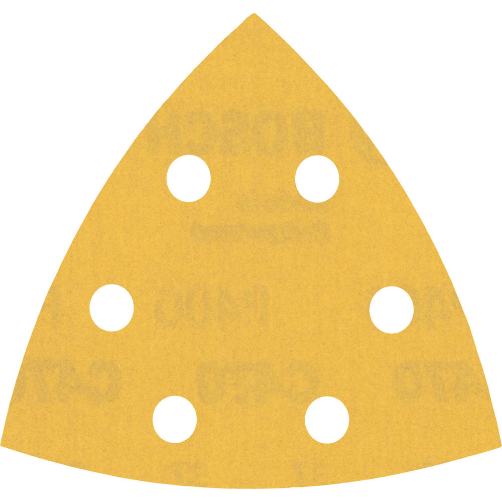 Image of Bosch EXPERT C470 Punched Quick Fit Delta Sanding Sheets for Paint and Wood 93mm x 93mm 400g Pack of 5