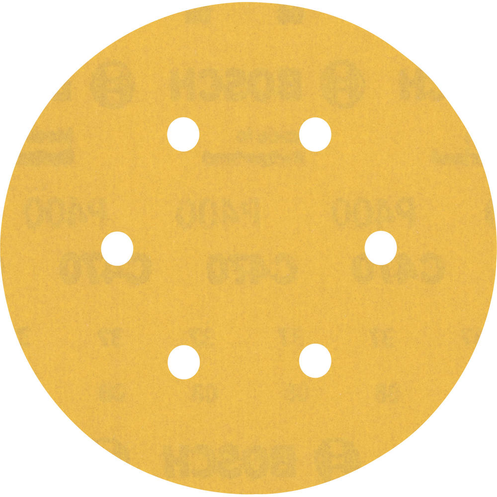 Image of Bosch EXPERT C470 Red Wood Top Sanding Discs 150mm 150mm 400g Pack of 50