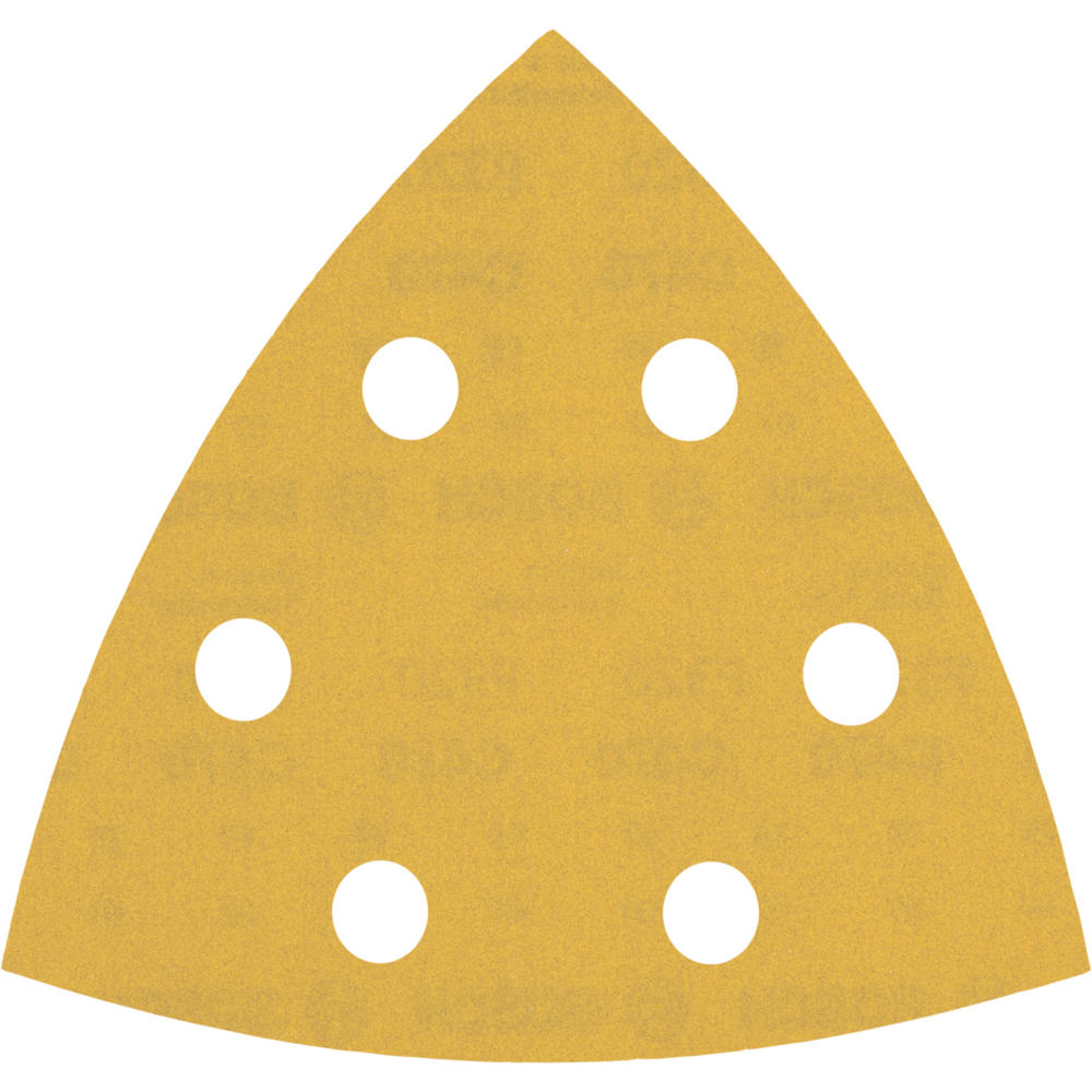Image of Bosch EXPERT C470 Punched Quick Fit Delta Sanding Sheets for Paint and Wood 93mm x 93mm 320g Pack of 50