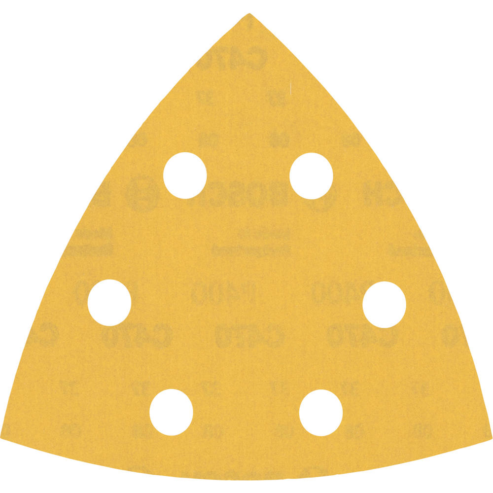 Image of Bosch EXPERT C470 Punched Quick Fit Delta Sanding Sheets for Paint and Wood 93mm x 93mm 400g Pack of 50
