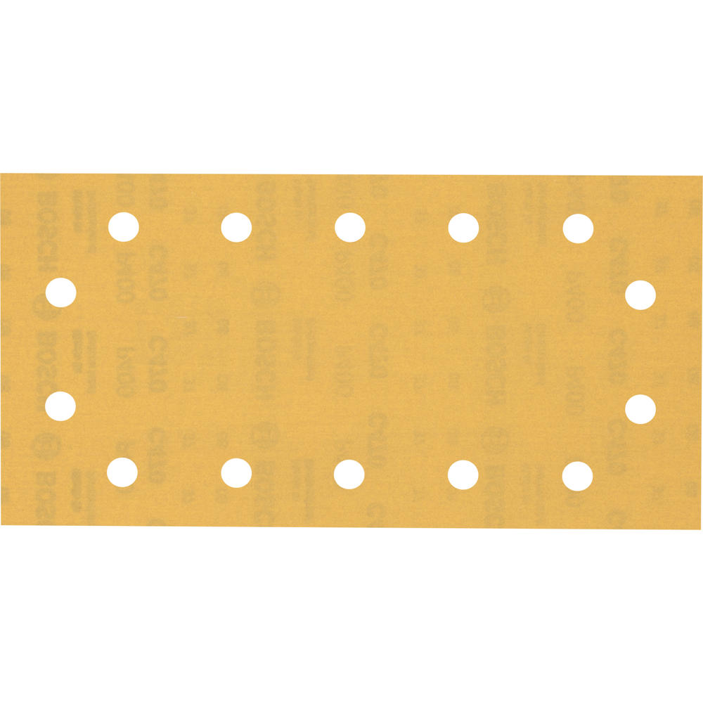 Image of Bosch EXPERT C470 Punched Hook and Loop 1/2 Sanding Sheets 115mm x 230mm 400g Pack of 50