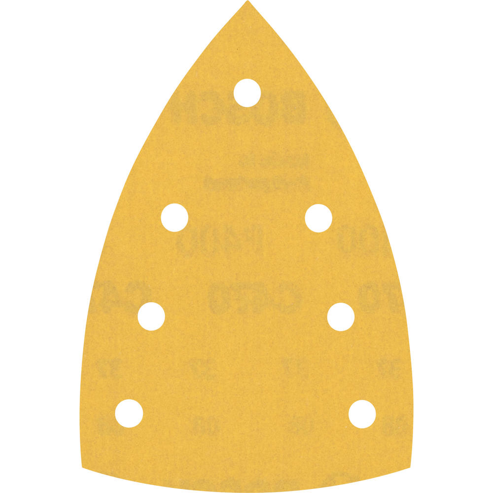 Bosch EXPERT C470 Hook and Loop Large Delta Sanding Sheets for Paint and Wood 100mm x 150mm 180g Pack of 10