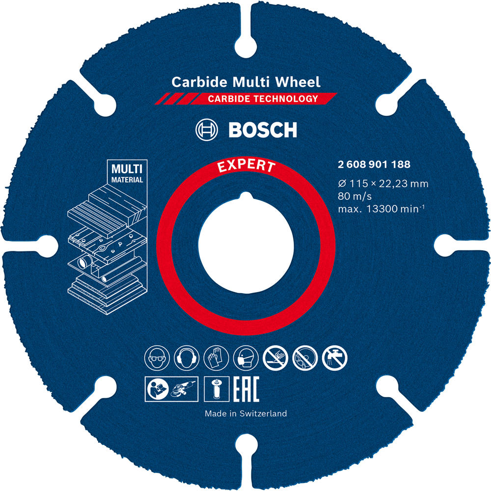 Image of Bosch Expert Carbide Multi Cutting Disc 115mm Pack of 1