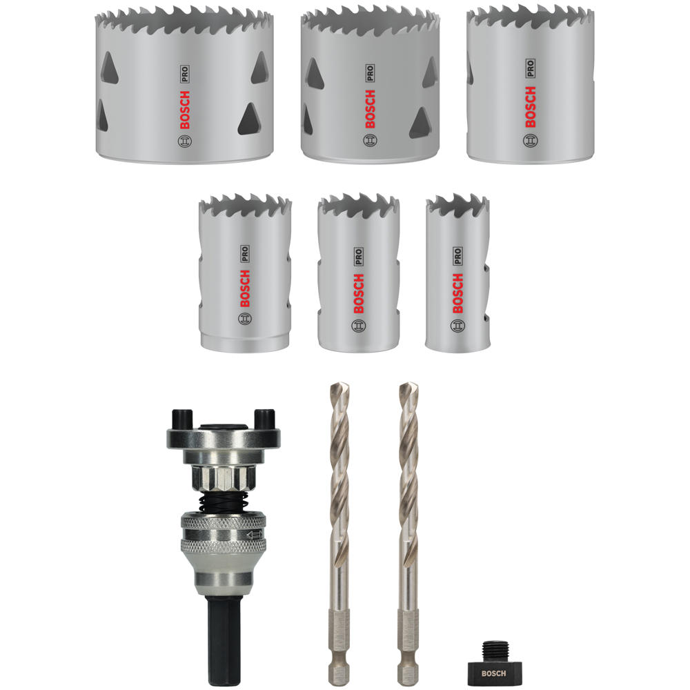 Bosch PRO 10 Piece Multi Material Q-Lock Hole Saw Set