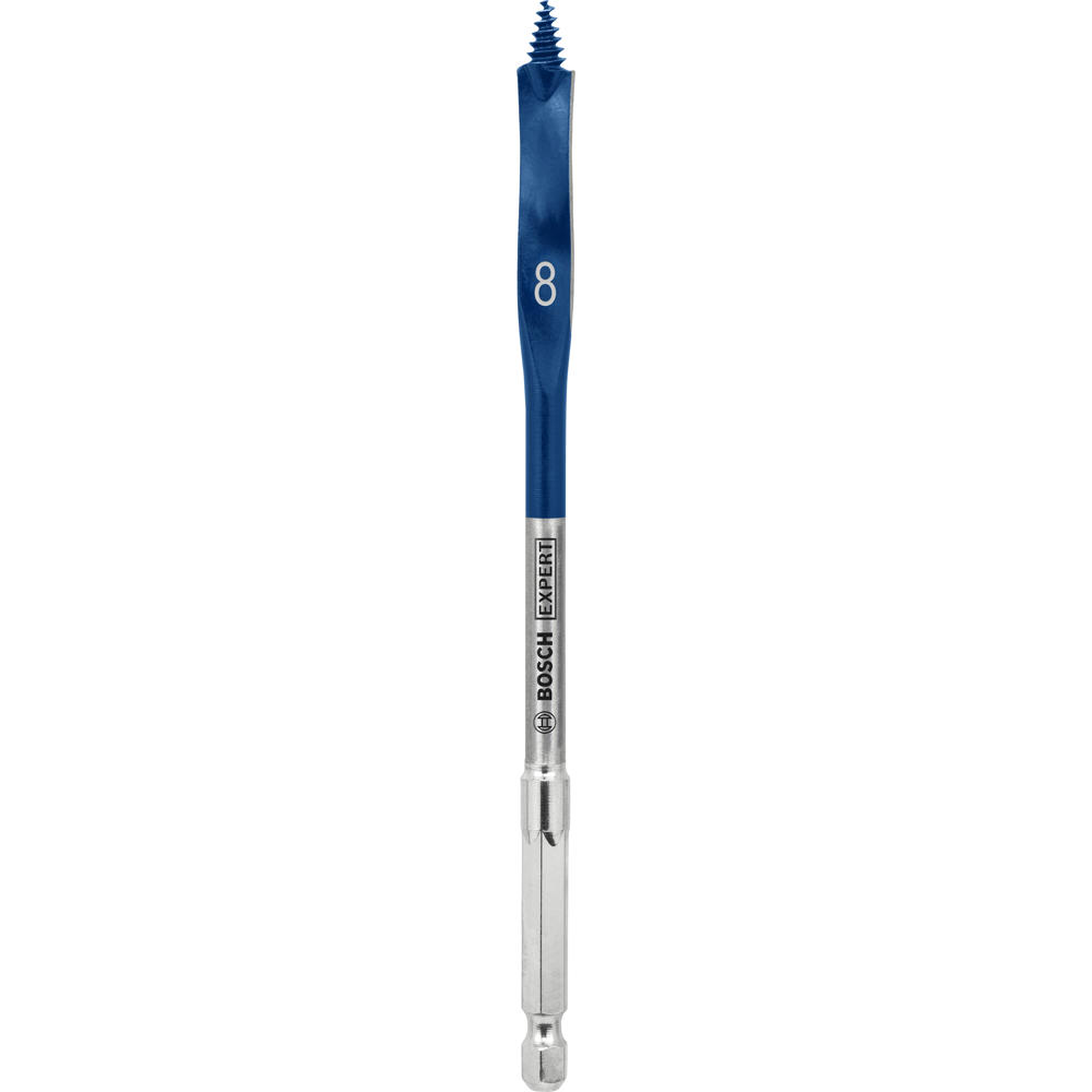 Image of Bosch EXPERT Self Cut Speed Hex Shank Wood Flat Drill Bit 152mm Long 8mm 152mm