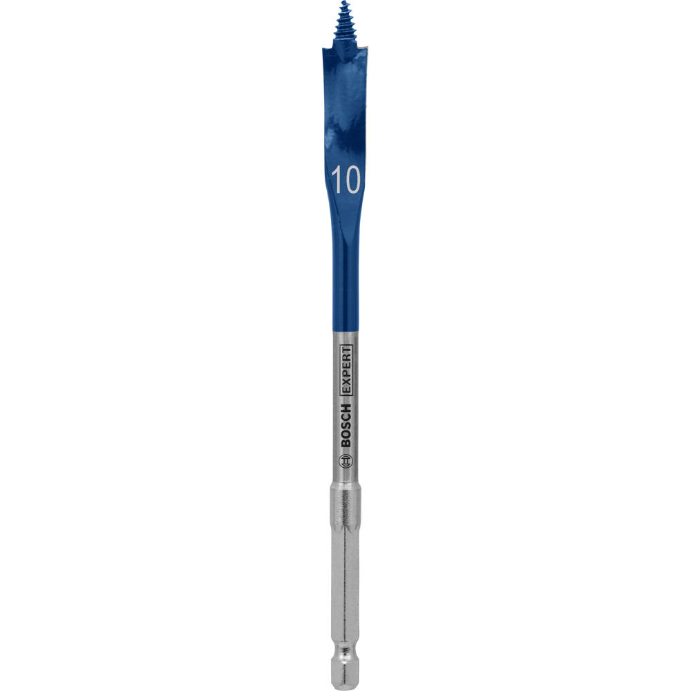 Image of Bosch EXPERT Self Cut Speed Hex Shank Wood Flat Drill Bit 152mm Long 10mm 152mm