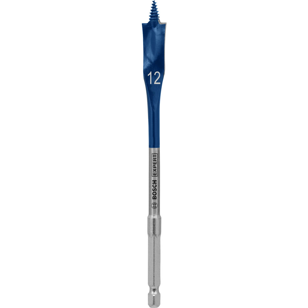 Image of Bosch EXPERT Self Cut Speed Hex Shank Wood Flat Drill Bit 152mm Long 12mm 152mm