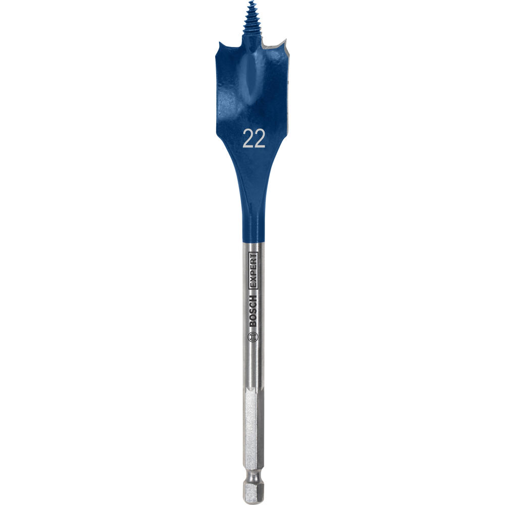 Image of Bosch EXPERT Self Cut Speed Hex Shank Wood Flat Drill Bit 152mm Long 22mm 152mm