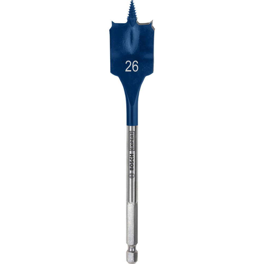Image of Bosch EXPERT Self Cut Speed Hex Shank Wood Flat Drill Bit 152mm Long 26mm 152mm