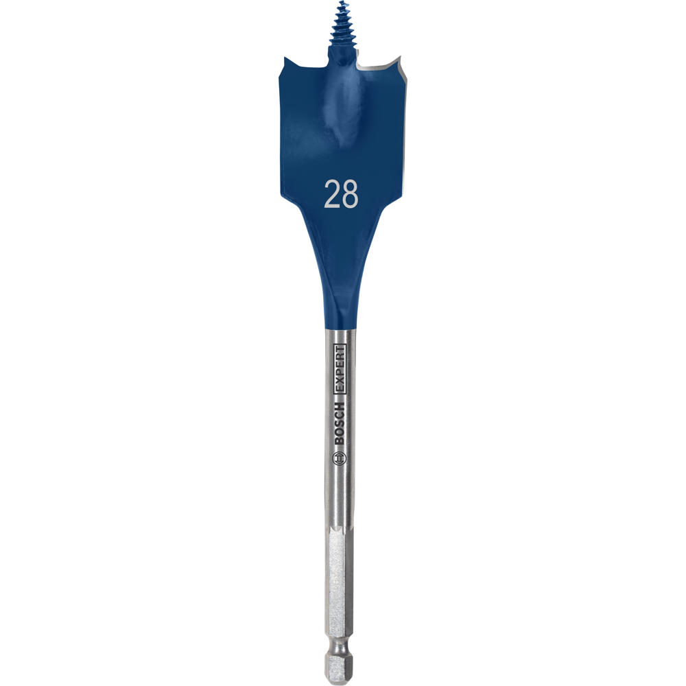 Image of Bosch EXPERT Self Cut Speed Hex Shank Wood Flat Drill Bit 152mm Long 28mm 152mm