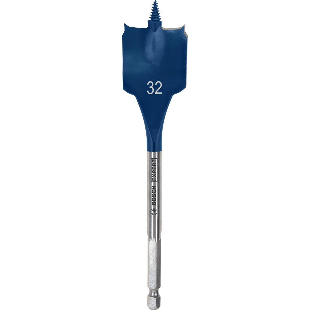 Image of Bosch EXPERT Self Cut Speed Hex Shank Wood Flat Drill Bit 152mm Long 32mm 152mm