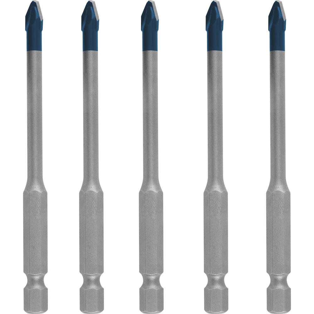 Image of Bosch EXPERT HEX-9 Hard Ceramic Tile Drill Bit 5mm 90mm Pack of 5