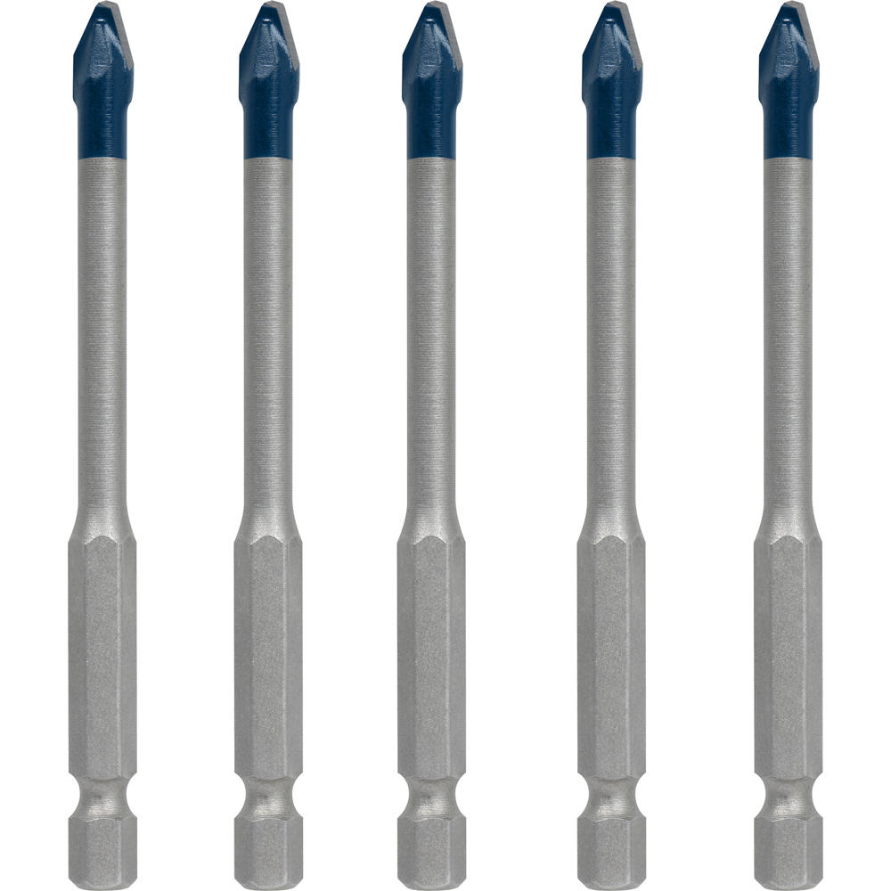 Image of Bosch EXPERT HEX-9 Hard Ceramic Tile Drill Bit 6mm 90mm Pack of 5