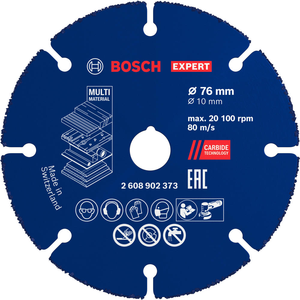 Image of Bosch EXPERT Carbide Multi Material Cutting Disc 76mm Pack of 1