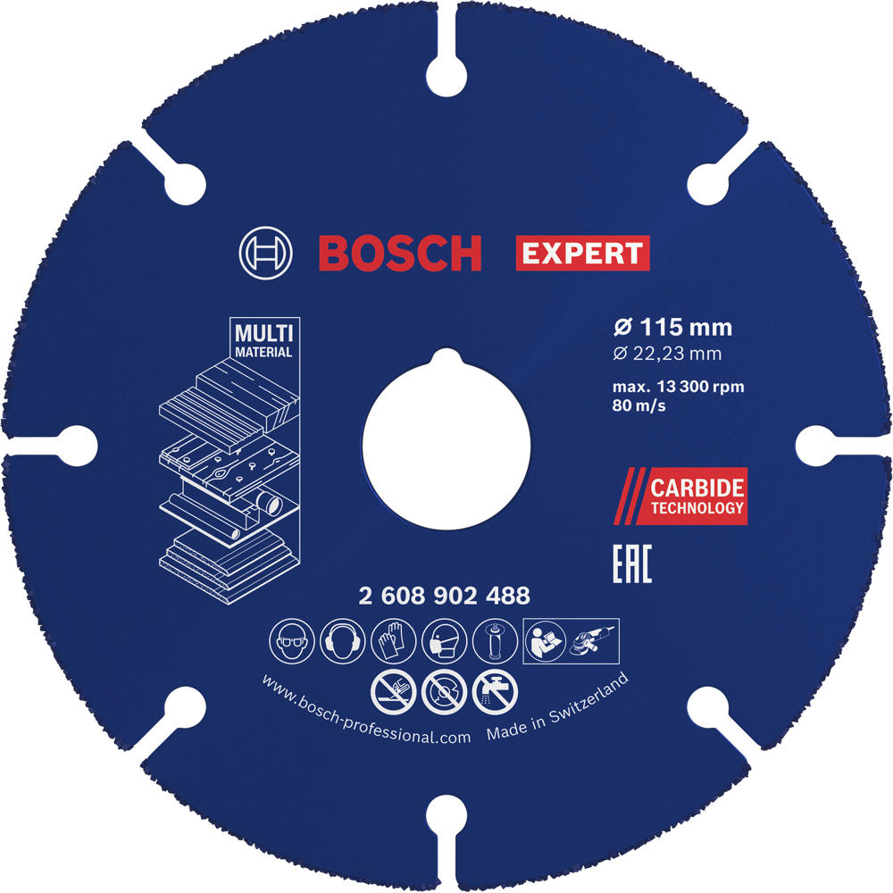 Image of Bosch EXPERT Carbide Multi Material Cutting Disc 115mm Pack of 1