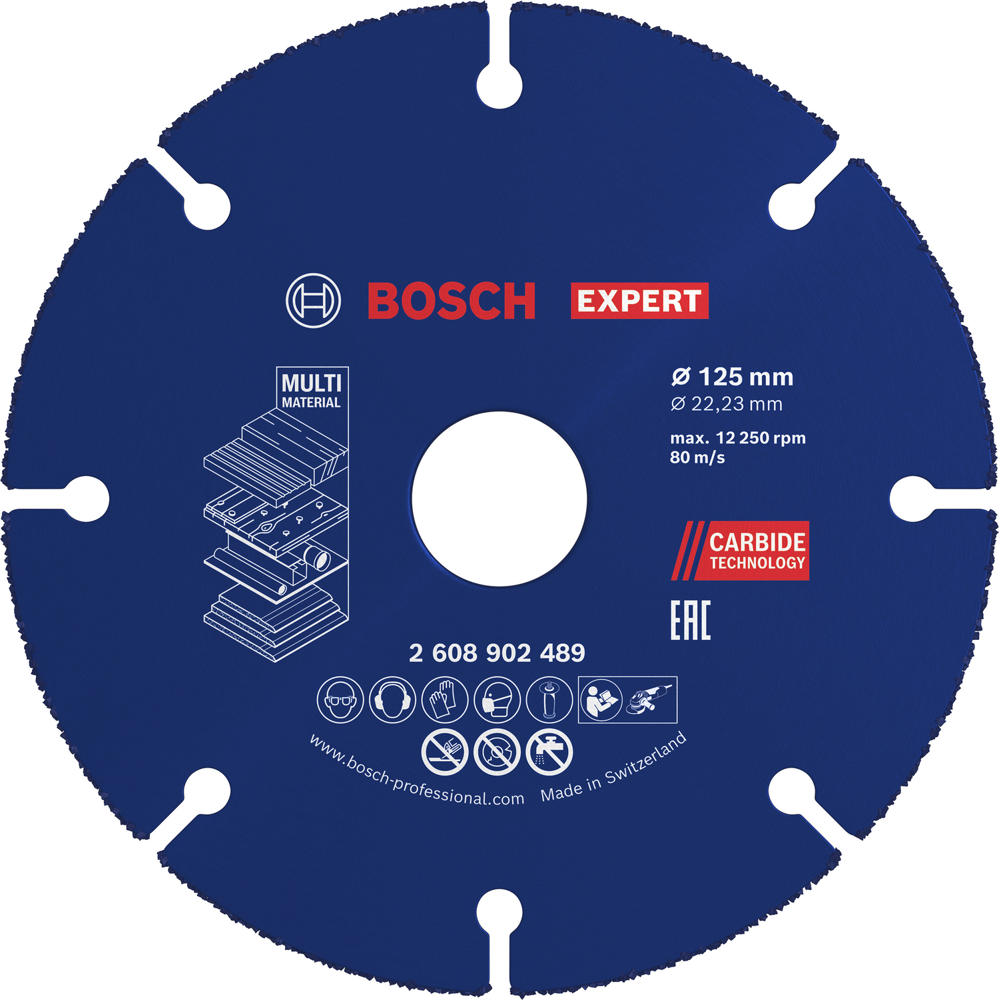 Image of Bosch EXPERT Carbide Multi Material Cutting Disc 125mm Pack of 1