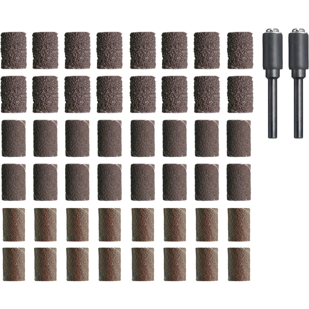 Dremel 50 Piece Assorted Sanding Bands and 6.4mm Mandrels Set