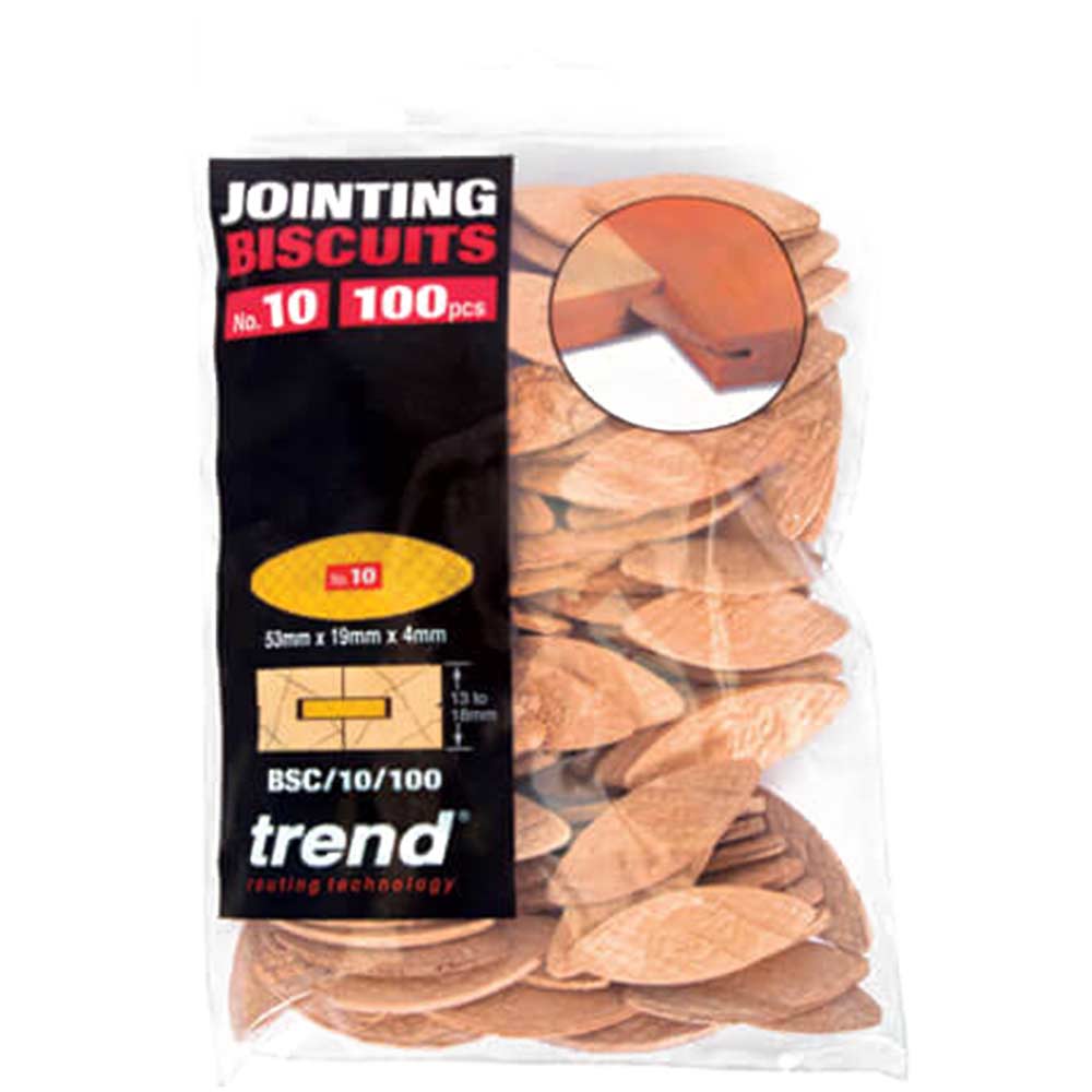 Image of Trend Wood Jointing Biscuits Size 10 Pack of 100