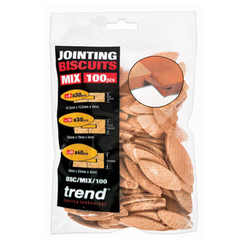 Image of Trend Wood Jointing Biscuits Assorted Pack of 100