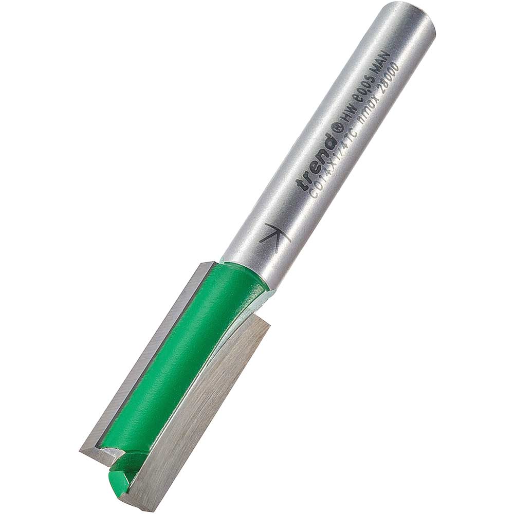 Trend CRAFTPRO Two Flute Straight Router Cutter 9.5mm 24.5MM 1/4