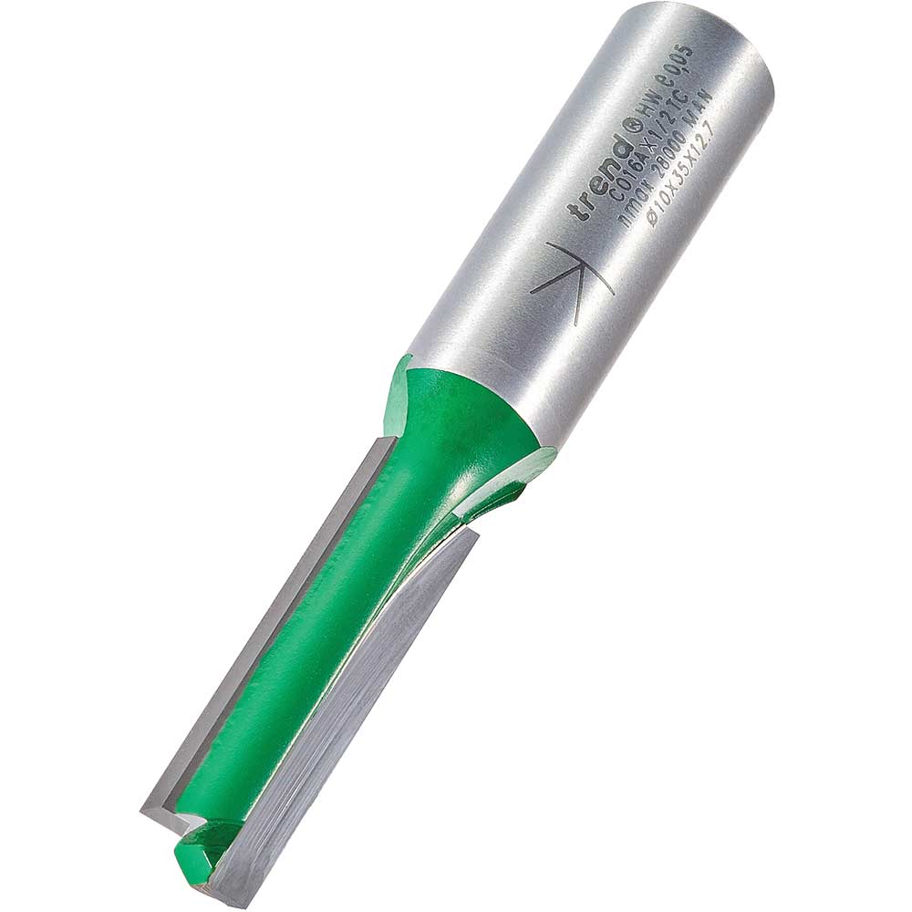 Trend CRAFTPRO Two Flute Straight Router Cutter 10mm 35mm 1/2
