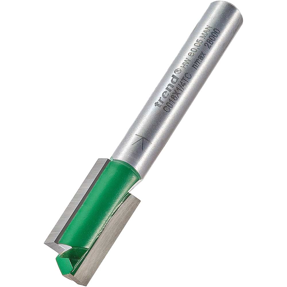 Trend CRAFTPRO Two Flute Straight Router Cutter 10mm 19.1mm 1/4