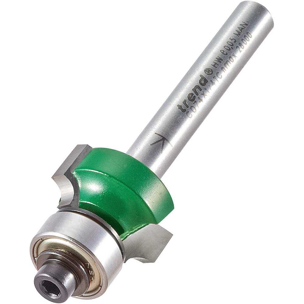 Image of Trend CraftPro Bearing Guided Round Over and Ovolo Router Cutter 19mm 9.5mm 1/4"