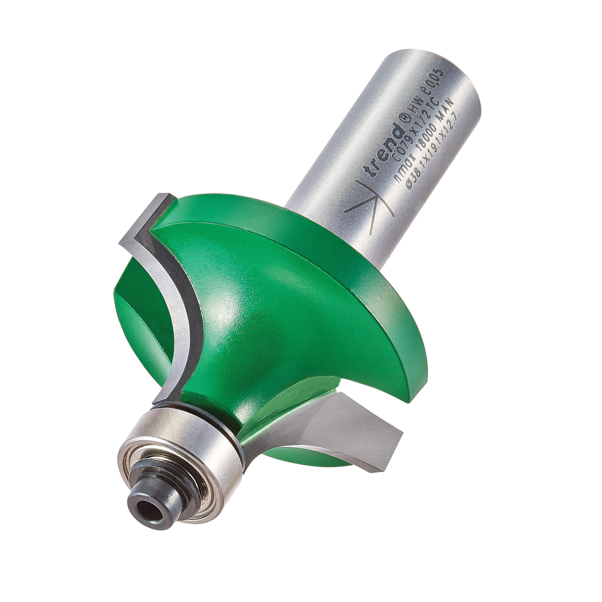 Image of Trend CRAFTPRO Round Over and Ovolo Router Cutter 38mm 19.1mm 1/2"