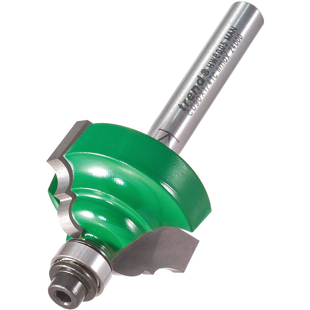 Trend CRAFTPRO Bearing Guided Classic Ogee Router Cutter 4mm 15.9mm 1/4