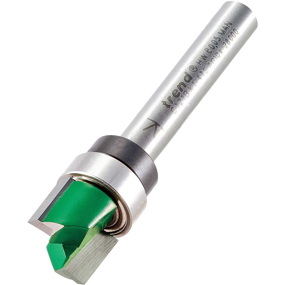 Image of Trend Bearing Guided Template Profiler Router Cutter 12.7mm 9.5mm 1/4"