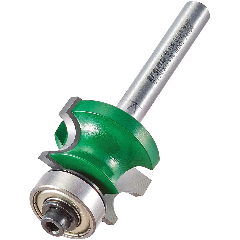 Image of Trend CRAFTPRO Bearing Guided Corner Bead Router Cutter 26mm 16mm 1/4"