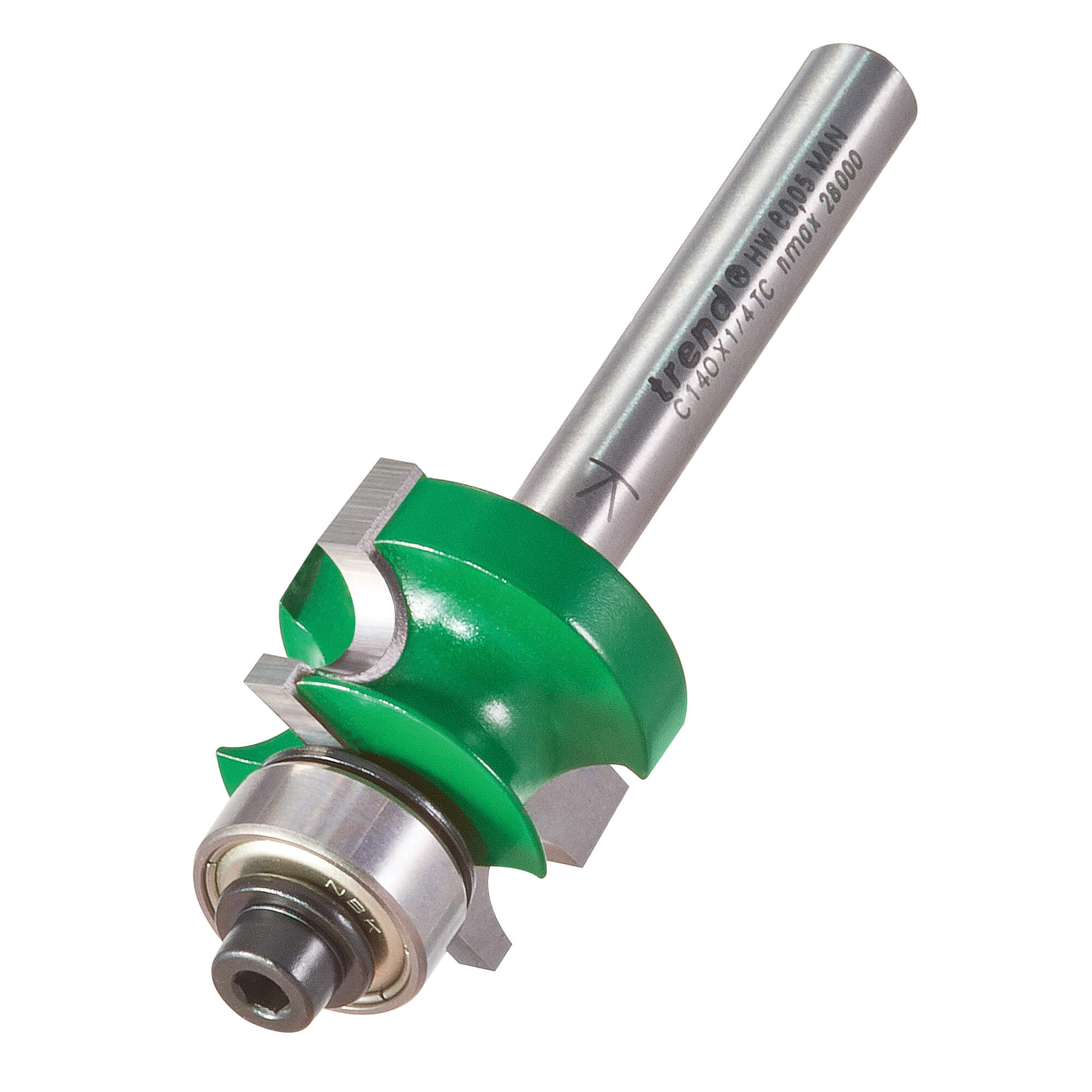 Image of Trend CRAFTPRO Bearing Guided Corner Bead Router Cutter 22.3mm 14mm 1/4"