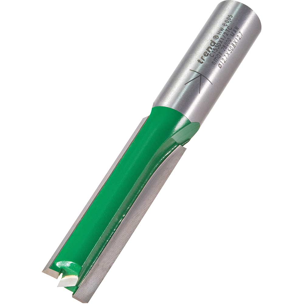 Trend CRAFTPRO Two Flute Straight Router Cutter 12.7mm 50mm 1/2