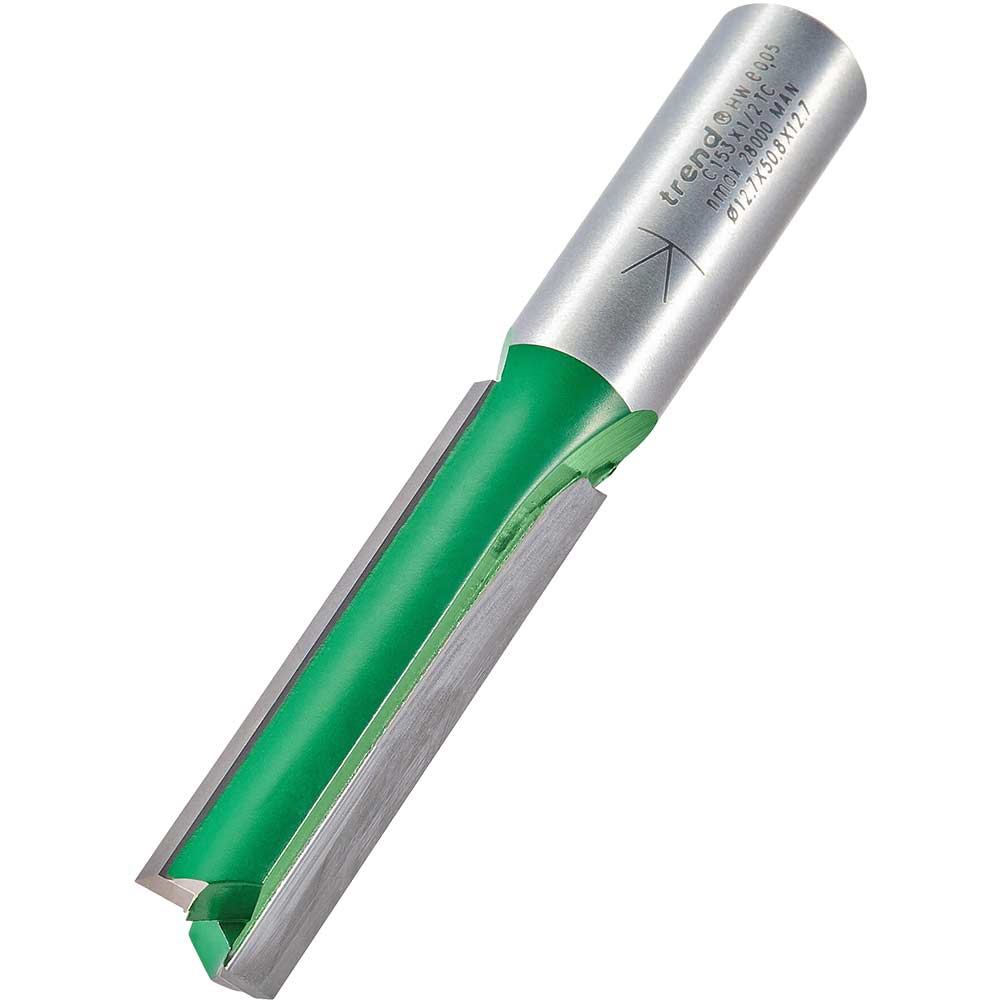 Trend CRAFTPRO Two Flute Straight Router Cutter 12.7mm 49mm 1/2