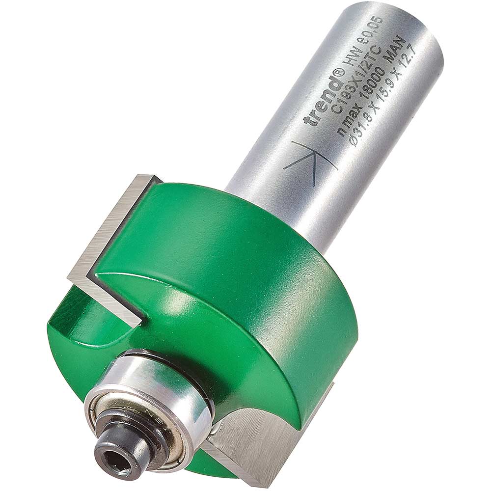 Image of Trend Bearing Self Guided Rebate Router Cutter 31.8mm 15.9mm 1/2"