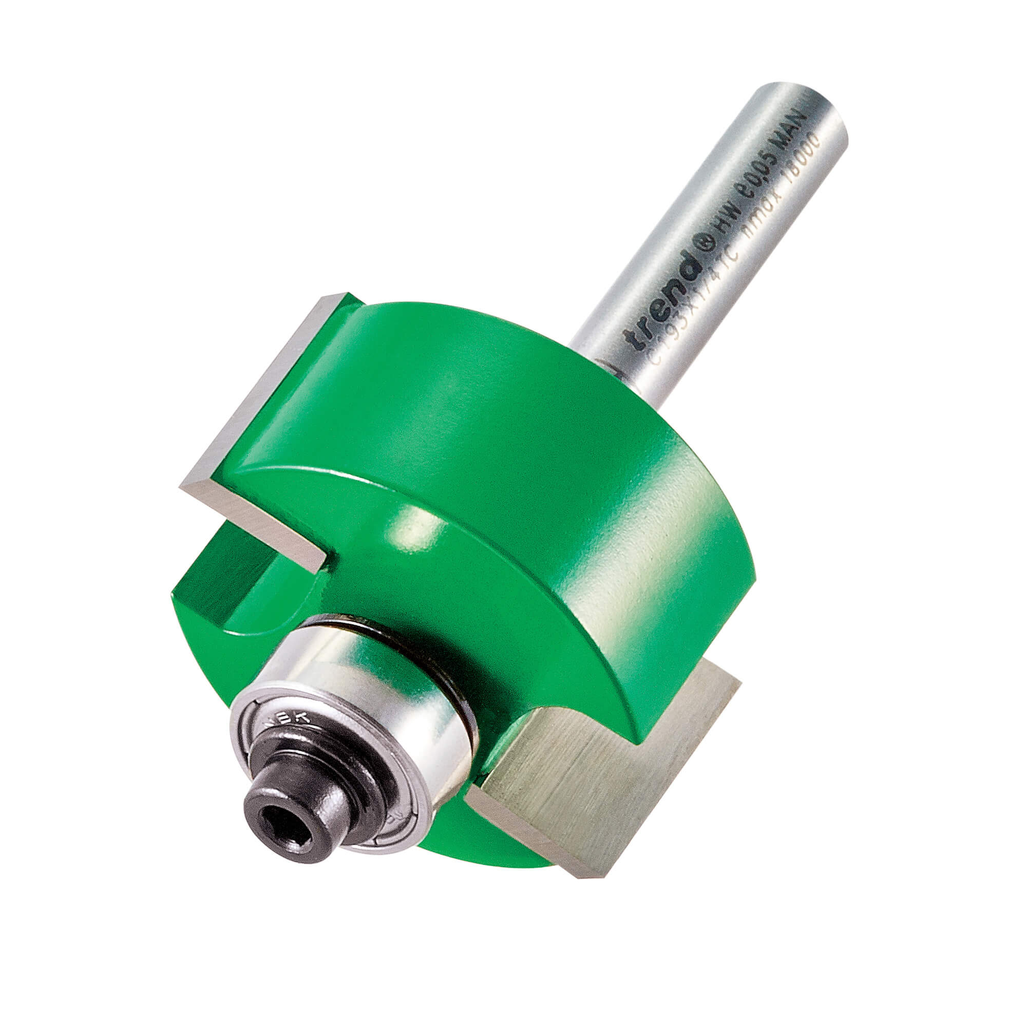 Image of Trend Bearing Self Guided Rebate Router Cutter 31.8mm 15.9mm 1/4"