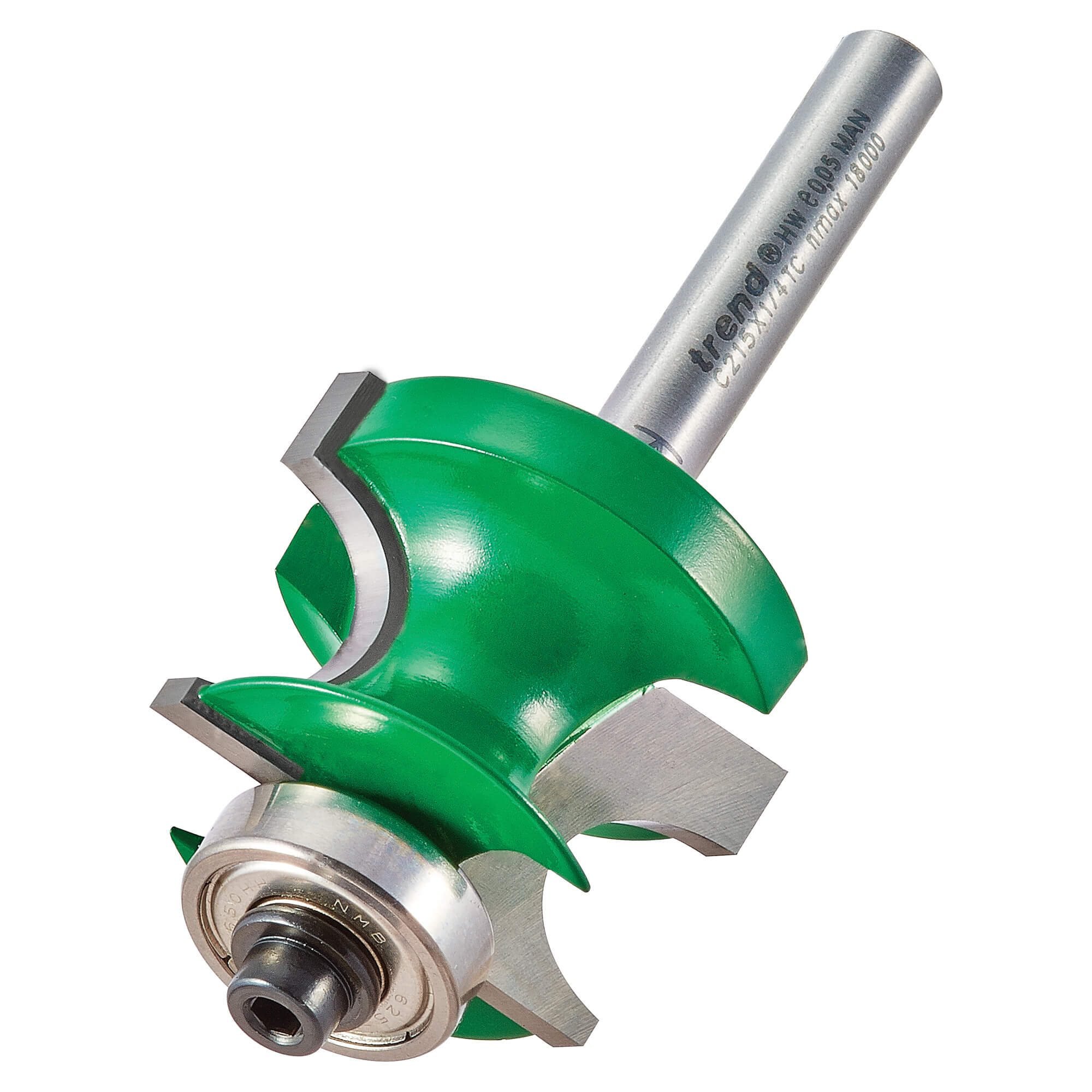 Image of Trend CRAFTPRO Bearing Guided Corner Bead Router Cutter 31.9mm 22.5mm 1/4"