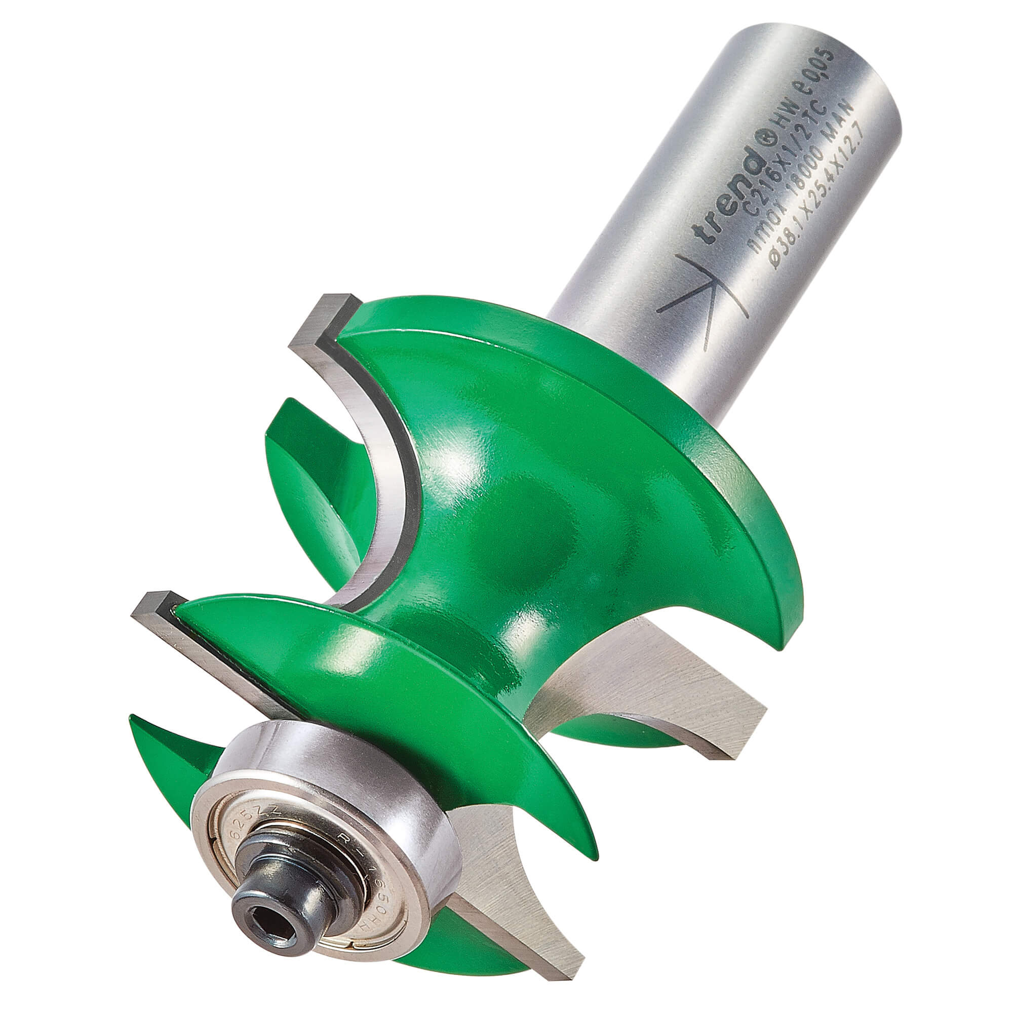 Image of Trend CRAFTPRO Bearing Guided Corner Bead Router Cutter 38.1mm 16mm 1/2"