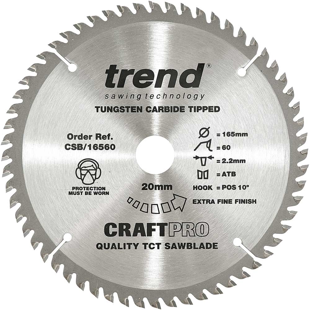 Photos - Power Tool Accessory Trend CRAFTPRO Wood Cutting Saw Blade 165mm 60T 20mm CSB/16560 