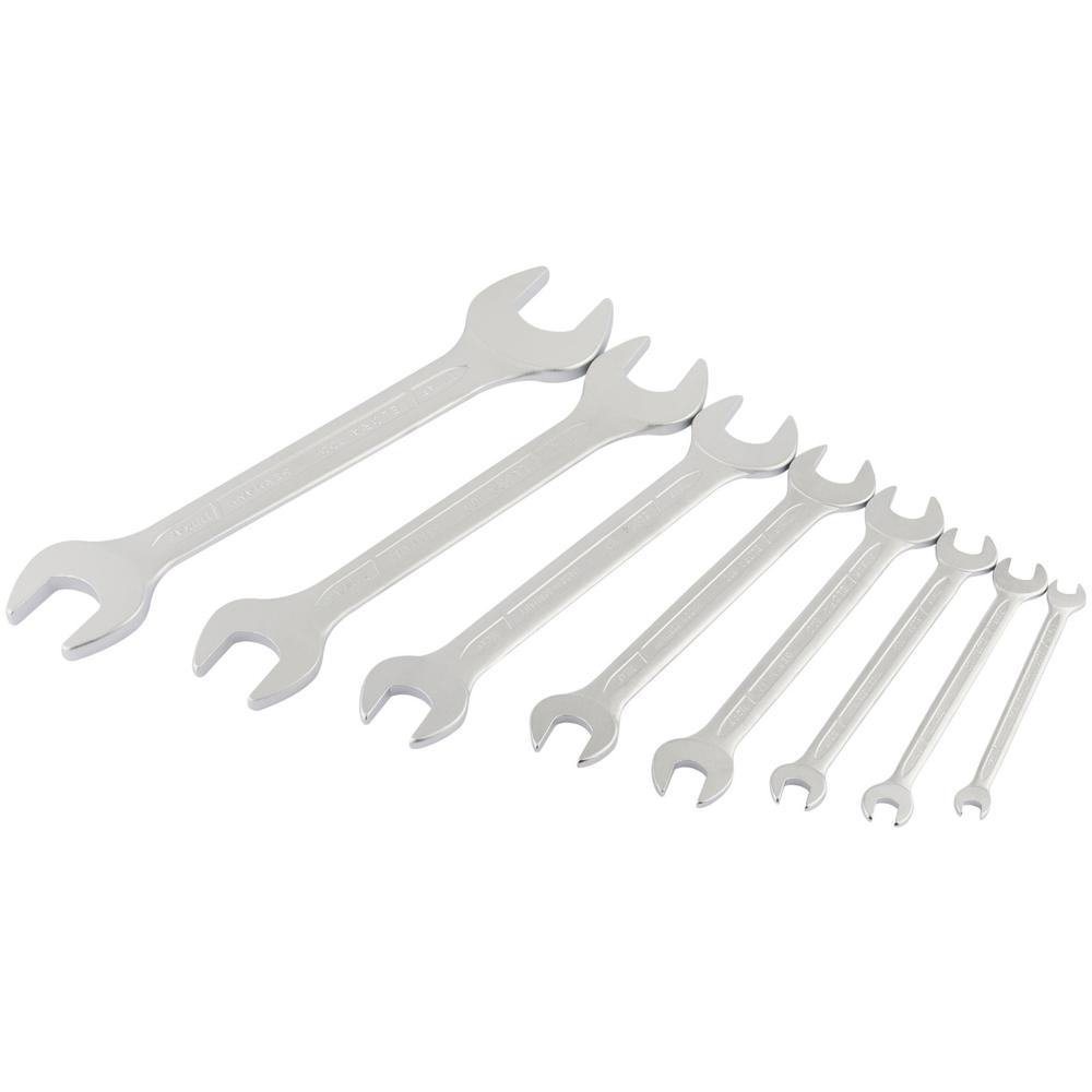 8 Piece Long Open End Spanner Set Imperial