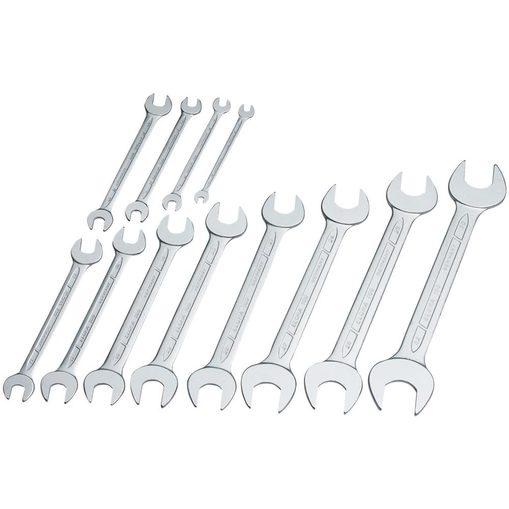 12 Piece Long Open End Spanner Set
