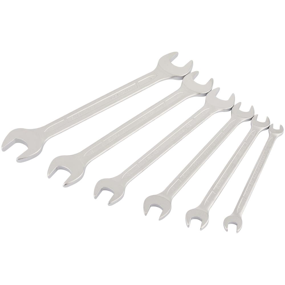 6 Piece Long Open End Spanner Set