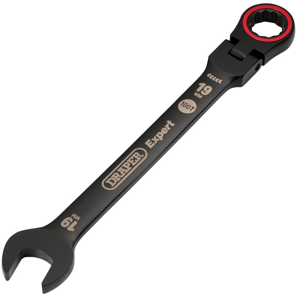 Draper Expert Hi-Torq Flexible Head Ratchet Combination Spanner 19mm