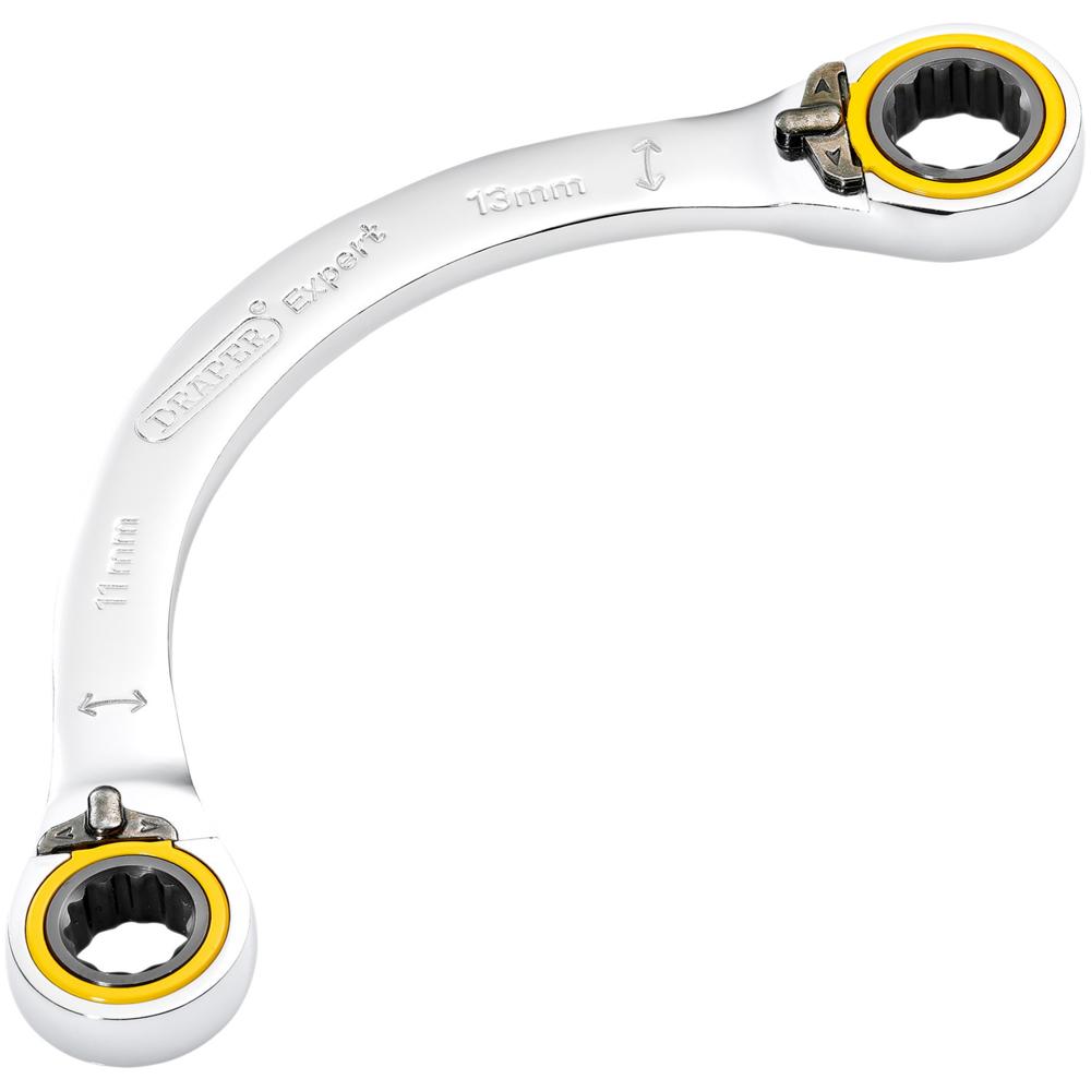 Draper Expert Hi Torq Double Ring Ratchet Half Moon Spanner 11mm x 13mm