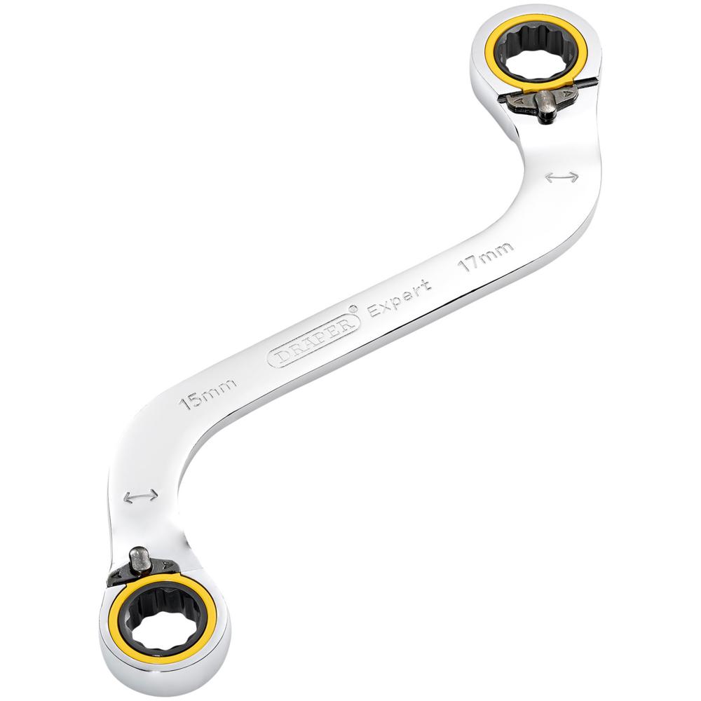 Draper Expert Hi Torq Double Ring Ratchet S Spanner 15mm x 17mm