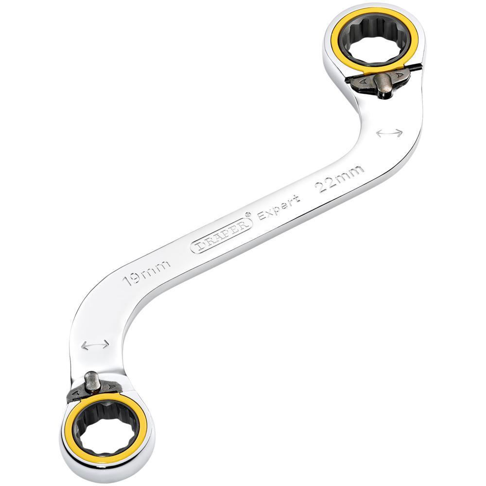 Draper Expert Hi Torq Double Ring Ratchet S Spanner 19mm x 22mm